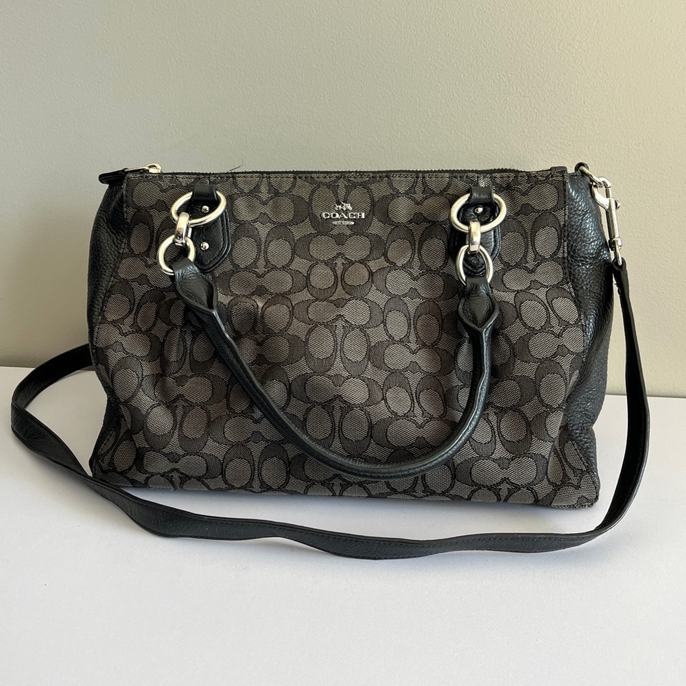 Coach signature Colette satchel bag purse shoulder crossbody carryall brown